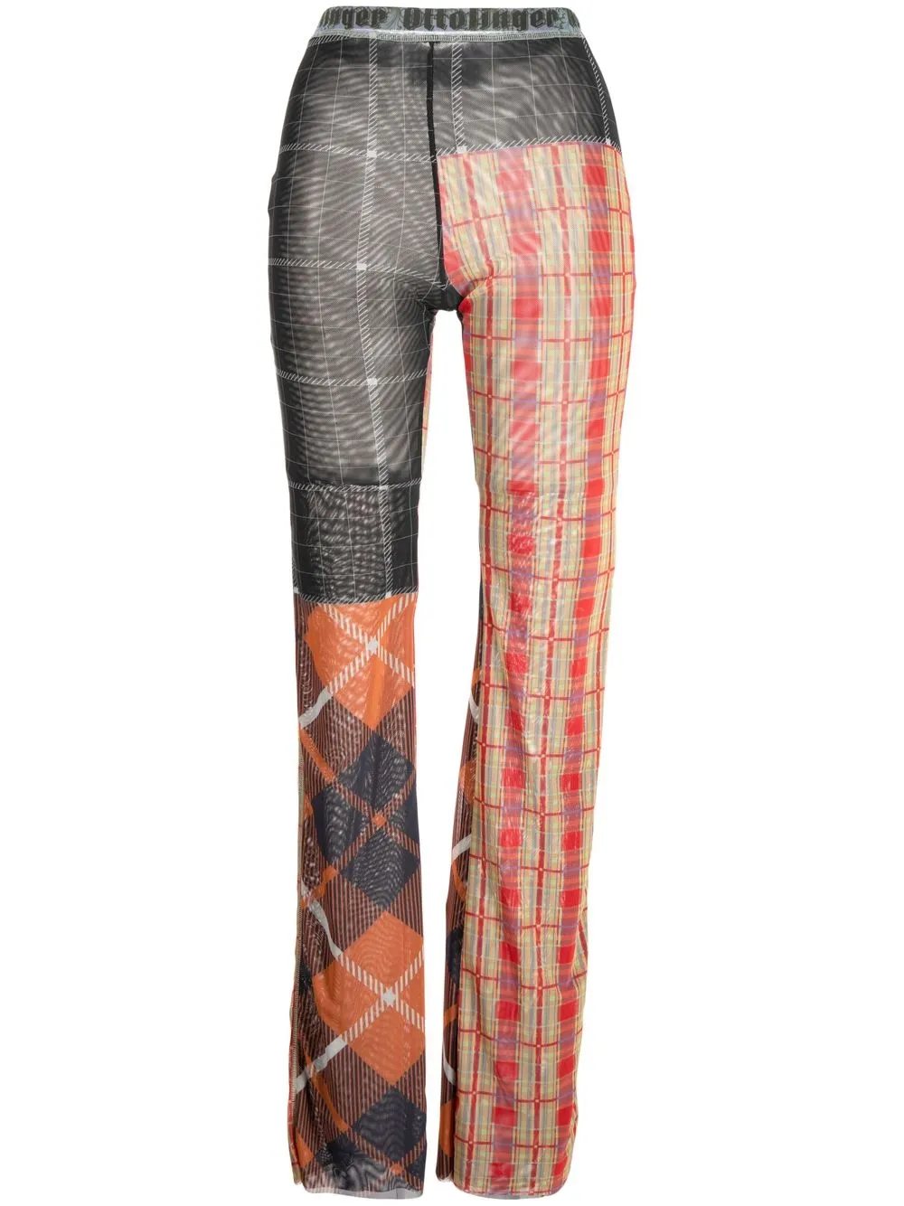 

Ottolinger pantalones rectos con diseño patchwork - Negro
