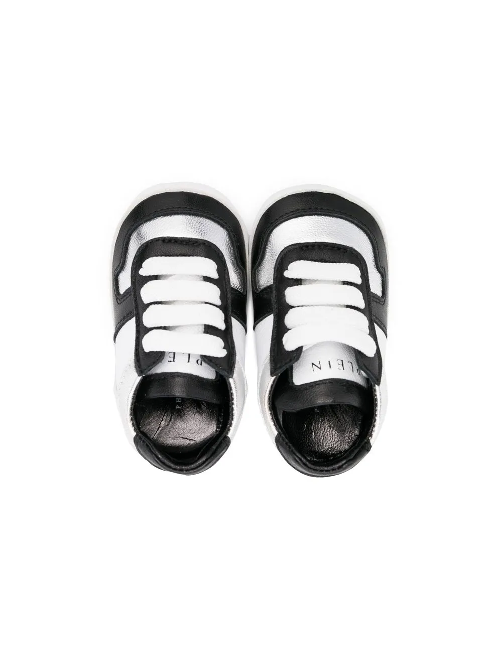  Philipp Plein Junior Newborn Lace-up Sneakers - White 