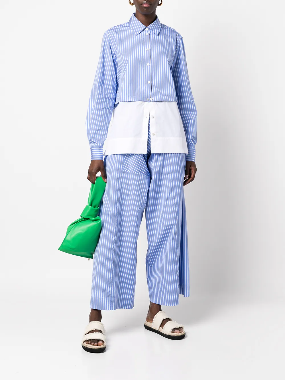 Rosetta Getty Gelaagde blouse - Blauw
