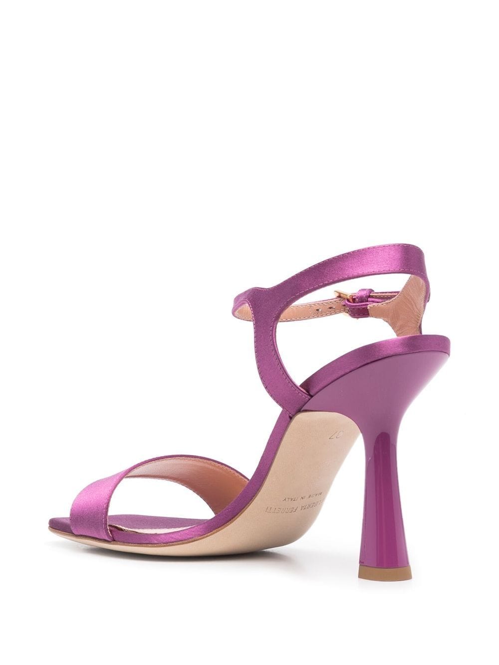 Shop Alberta Ferretti Metallic Tapered-heel Sandals 105mm In Violett