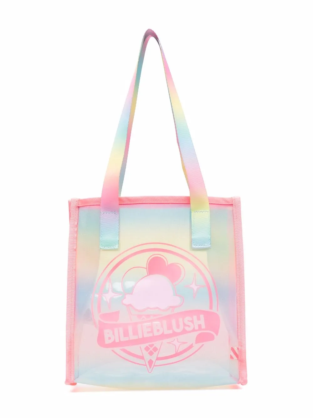 

Billieblush iridescent logo print bag - Pink