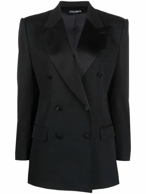 Dolce & Gabbana silk-lapels double-breasted blazer