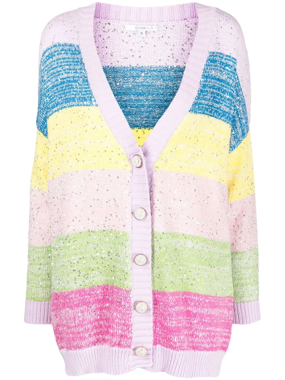 

Olivia Rubin Mika striped-knit cardigan - Multicolour