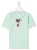 Marcelo Burlon County Of Milan Kids necklace-print cotton T-shirt - Green