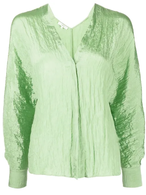 Vince crinckle-effect V-neck blouse
