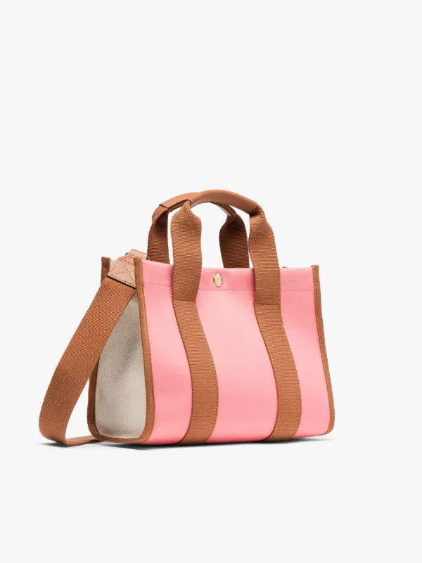 L/UNIFORM Natural & Pink Bonded Cotton Mini Press Bag