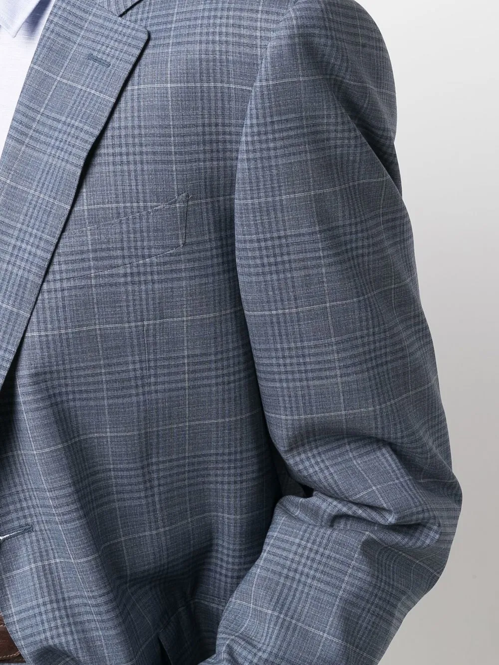 Canali Geruite blazer Blauw