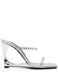 Les Petits Joueurs Lucas 110mm crystal-embellished sandals - Silver