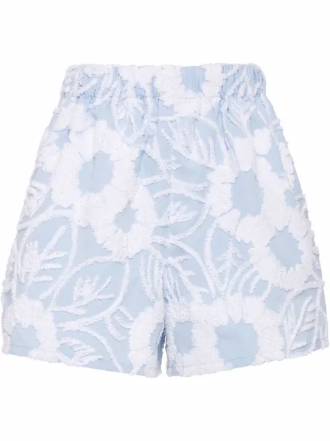 Prada floral embroidered shorts