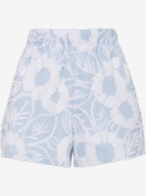 Prada floral embroidered shorts