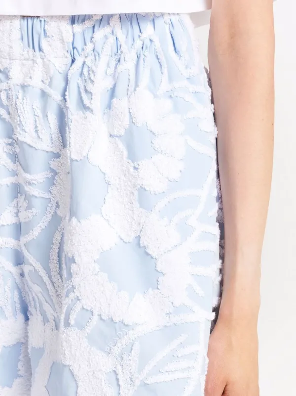 PRADA 2012SS フラワープリントショーツ　プラダ Prada Floral Embroidered Shorts | Blue | FARFETCH