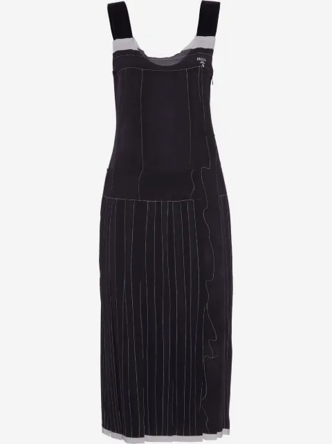 Prada sleeveless silk midi dress