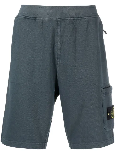 Stone Island logo-patch knee-length shorts