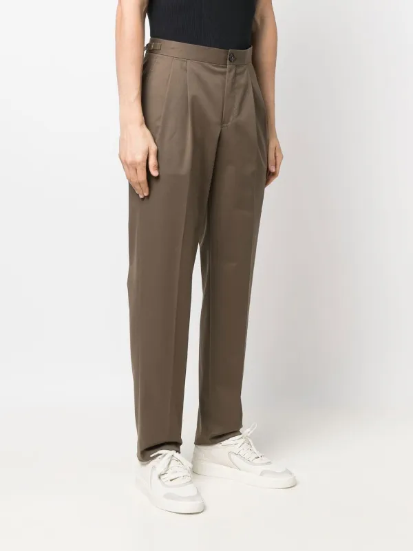 Caruso pleat-detail straight-leg Trousers | Green | FARFETCH AZ