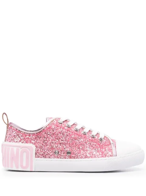 Moschino tenis con detalles glitter