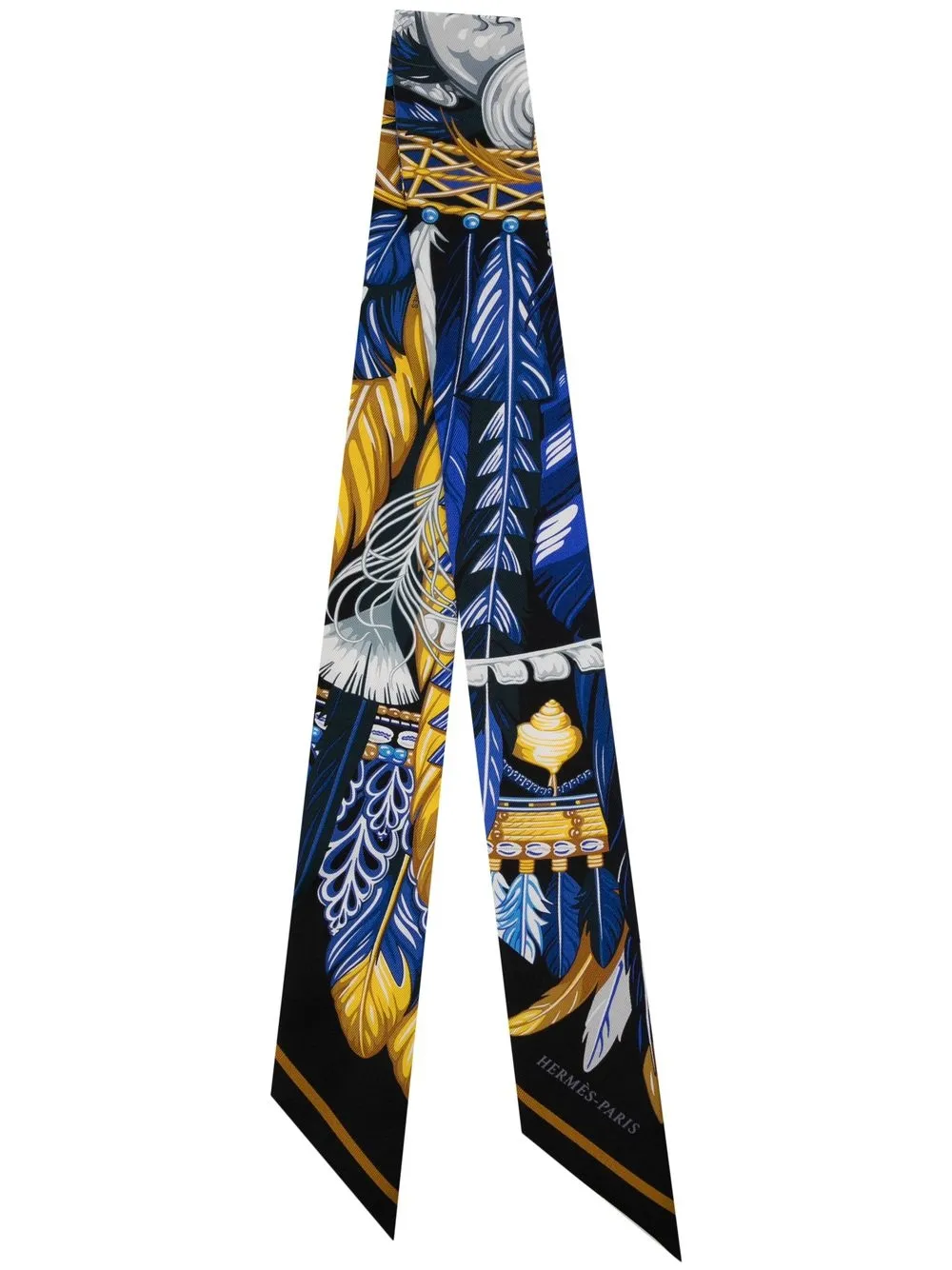2000s pre-owned graphic-print silk twilly scarf