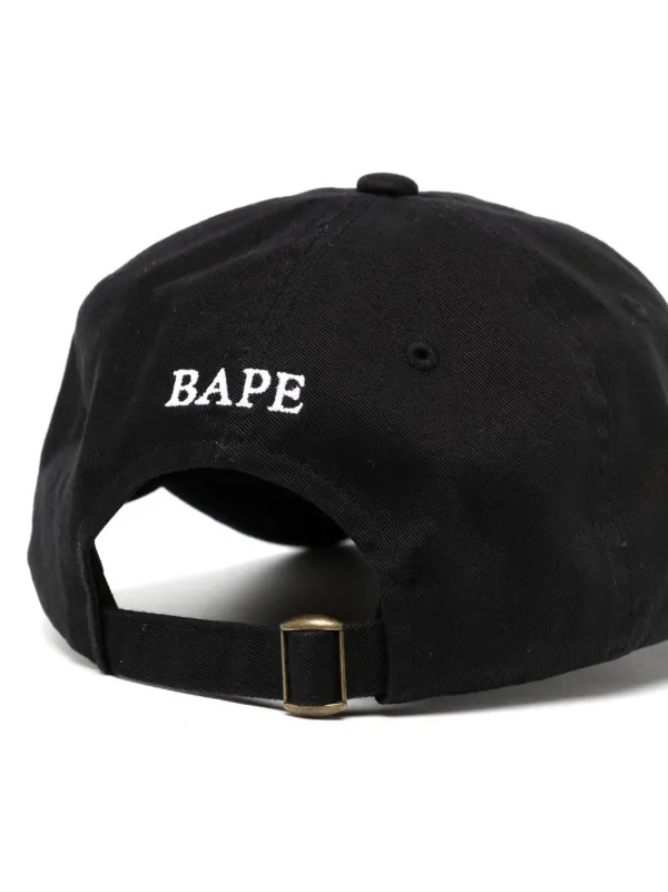 A Bathing Ape Ape-embroidered Baseball Cap - Black