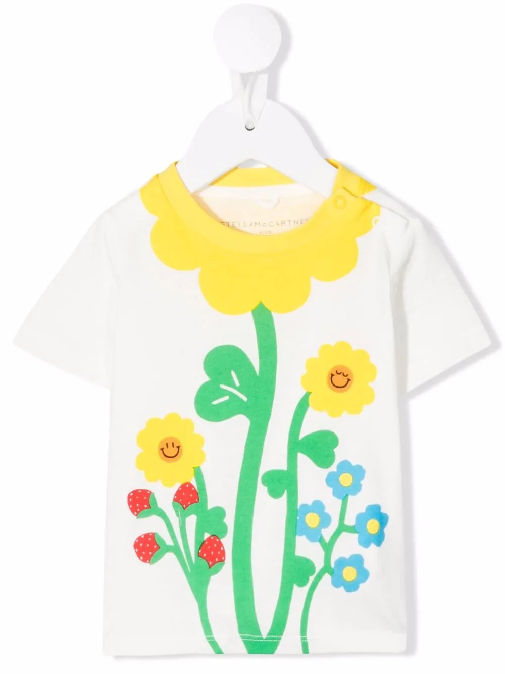 Stella McCartney Kids sunflower print T-shirt - White