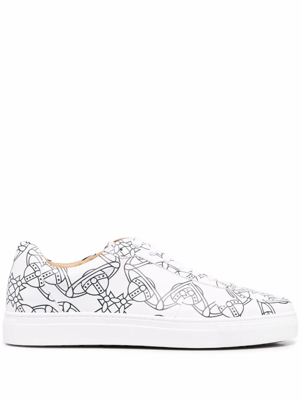 

Vivienne Westwood tenis bajos con estampado Orb - Blanco