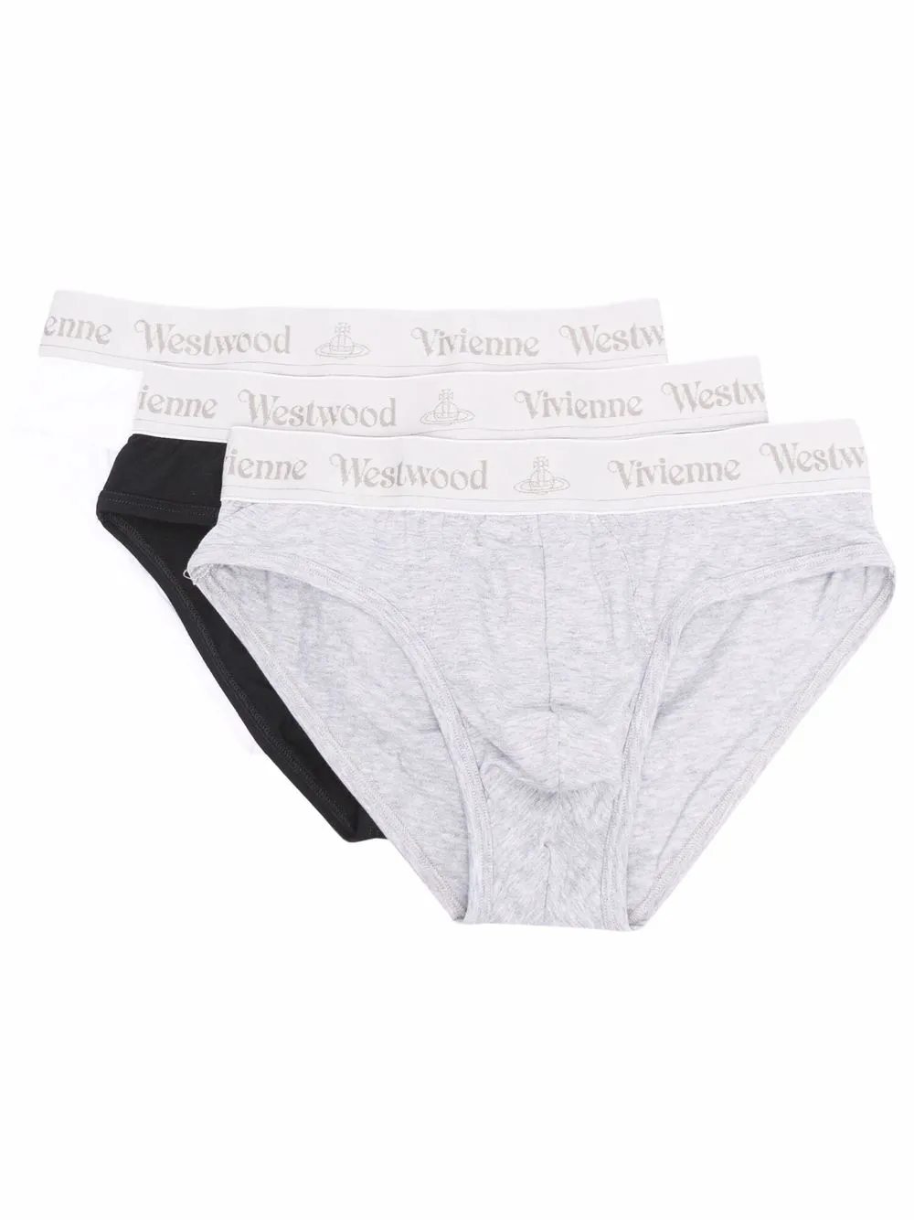 

Vivienne Westwood set-of-three logo-jacquard briefs - Black