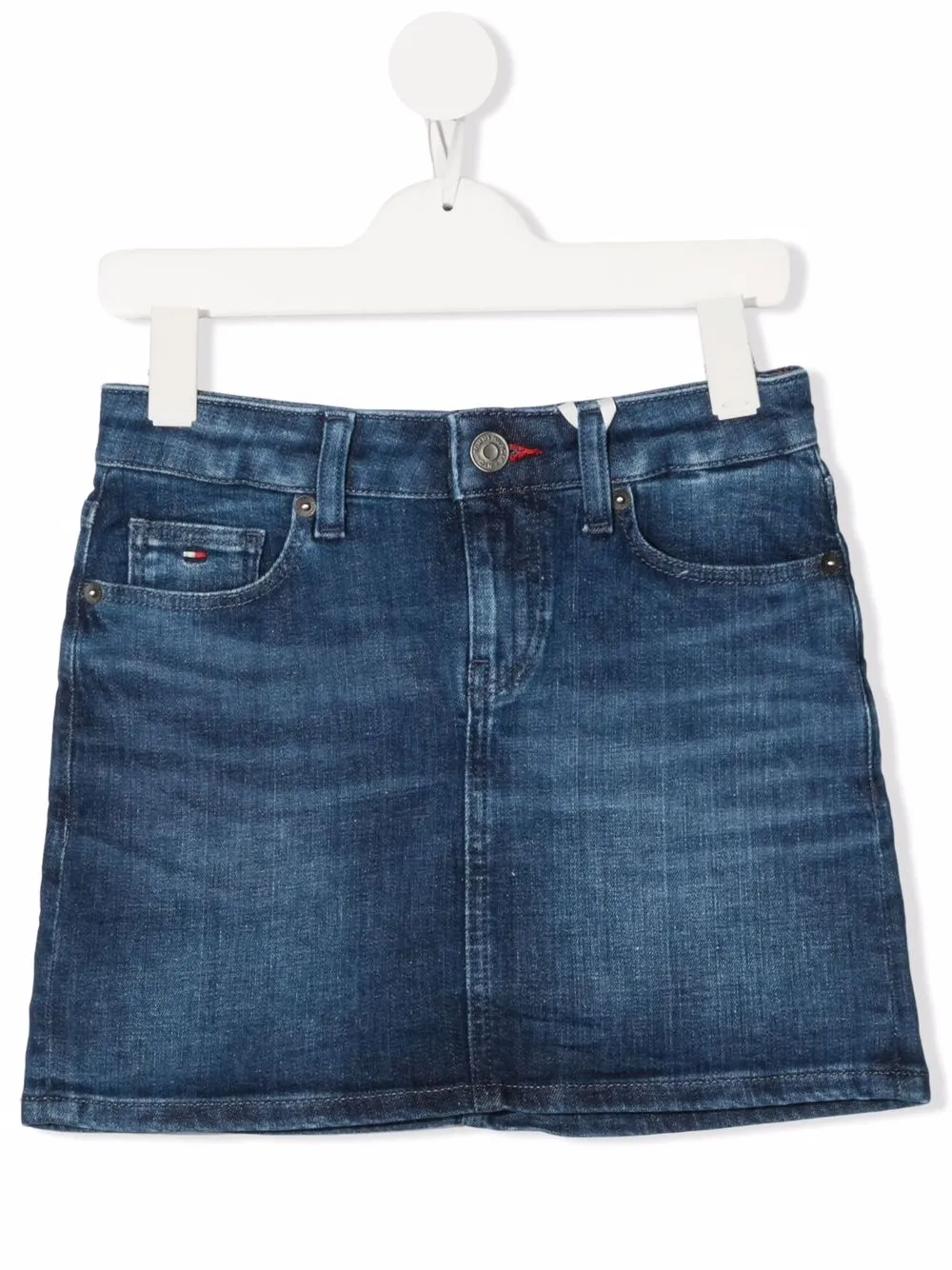 

Tommy Hilfiger Junior falda corta de mezclilla con cinco bolsillos - Azul