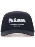 Alexander McQueen logo-printed cap - Blue