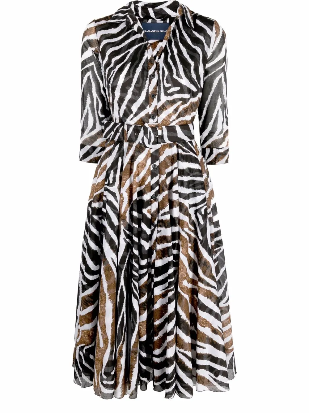 Samantha Sung Chemisier Aster Sepia - Nero