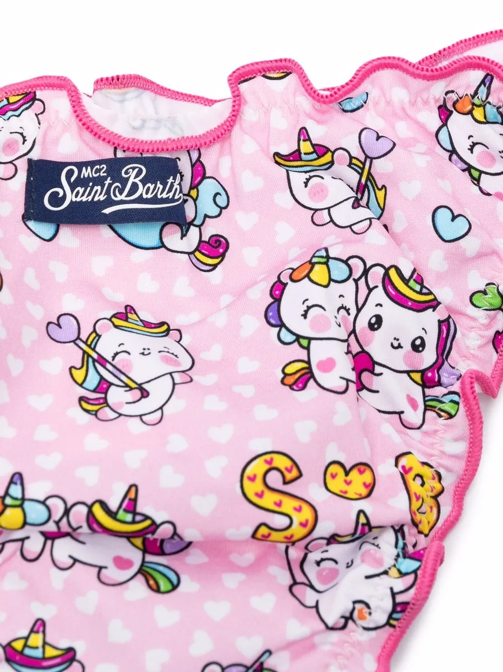 

MC2 Saint Barth Kids bikini Frou Frou con unicornio estampado - Rosado