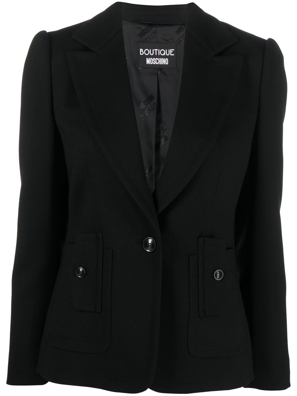 

Boutique Moschino blazer de vestir con botones - Negro