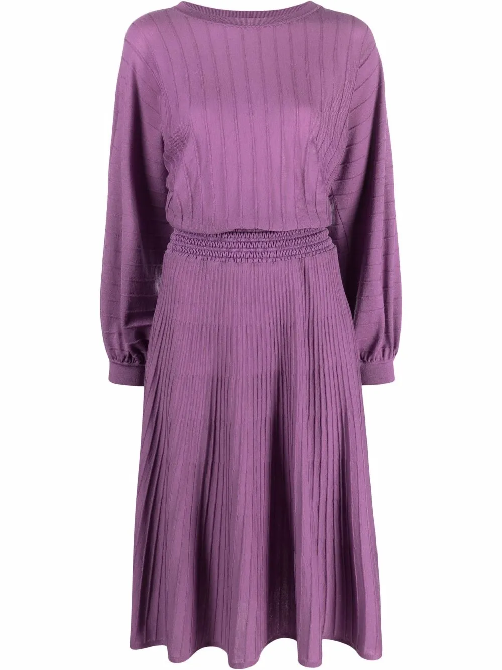 

Boutique Moschino pleated knitted dress - Purple