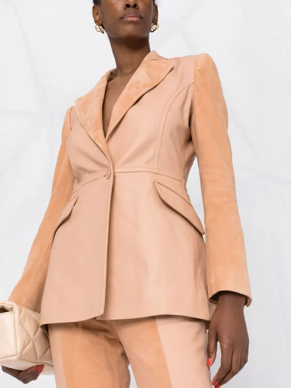Boutique Moschino Suede Panelled Blazer 