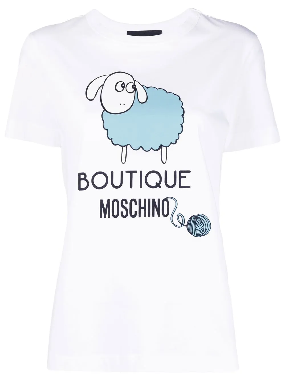 

Boutique Moschino playera slim con logo estampado - Blanco