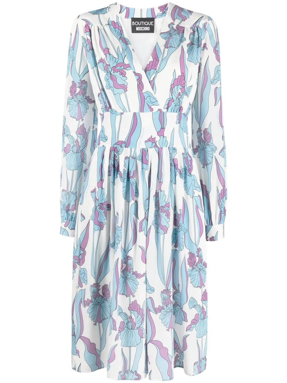 

Boutique Moschino vestido Iris con estampado floral - Blanco