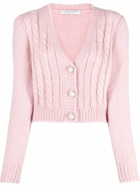 Alessandra Rich cropped V-neck cardigan