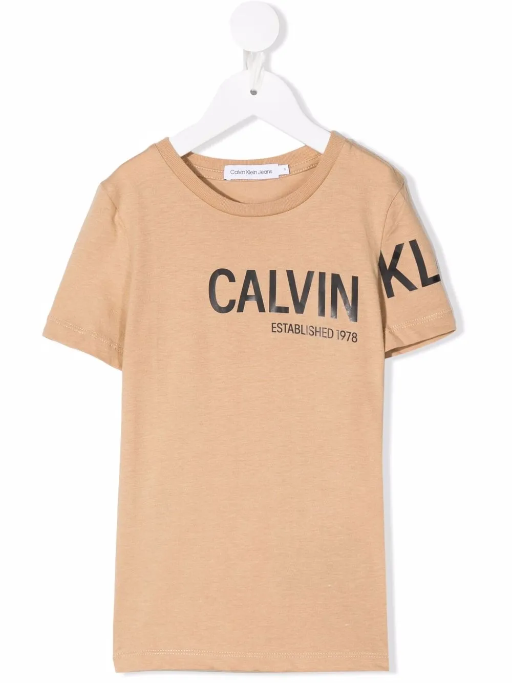 

Calvin Klein Kids playera con logo estampado - Marrón