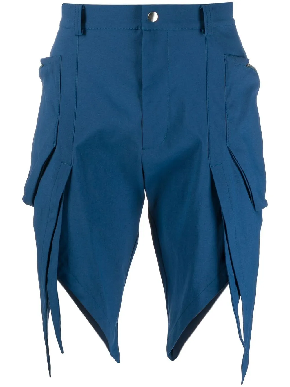 

Kiko Kostadinov point-hem cargo shorts - Blue