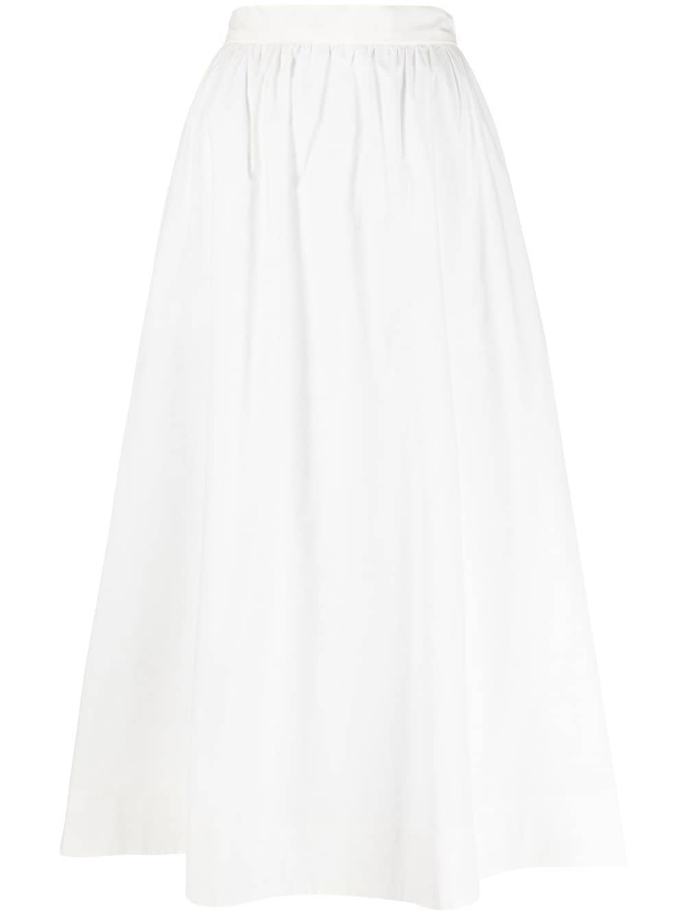 Shop Totême High-waisted A-line Skirt In White