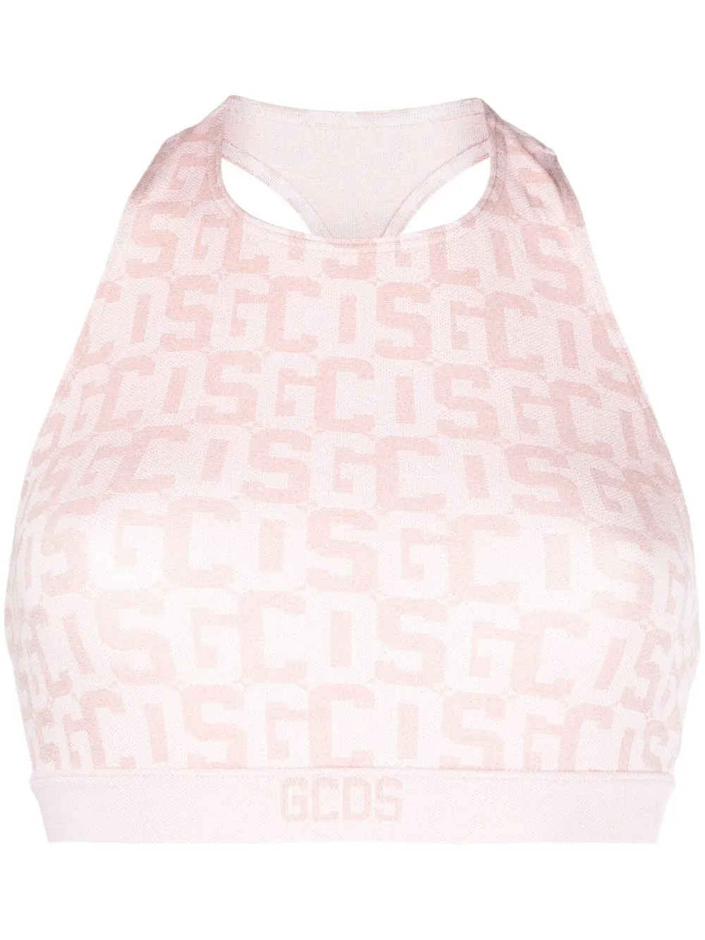 Shop Wolford X Gcds Basic Monogram Crop Top In Pink