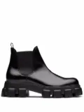 Prada Moonlith brushed leather Chelsea boots - Black