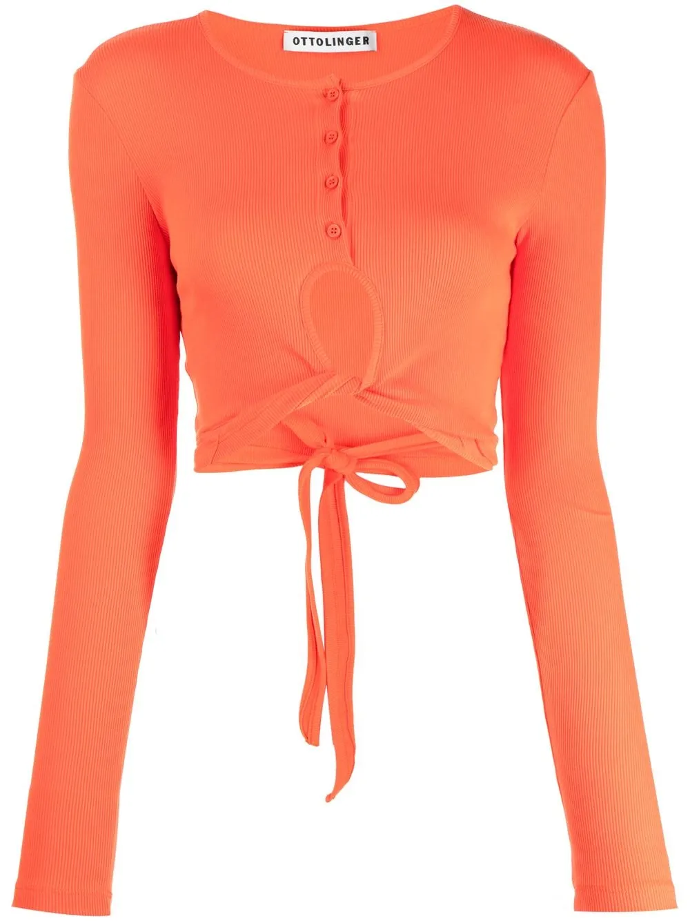 

Ottolinger tie-waist crop top - Orange