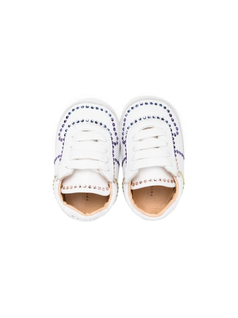  Philipp Plein Junior Sneakers Mit Kristallen   Weiß 