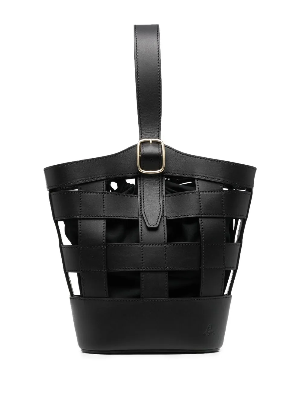 

agnès b. interwoven leather tote bag - Black