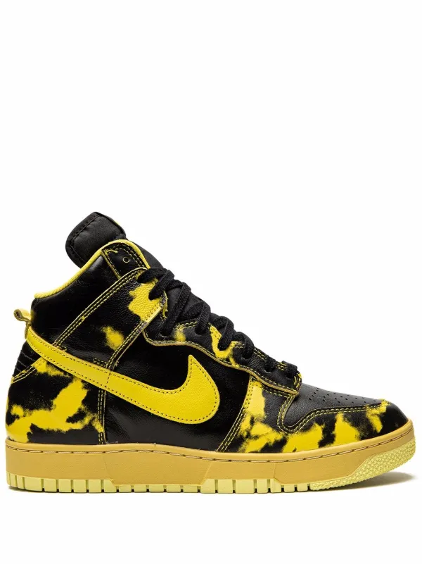 yellow nike dunks high