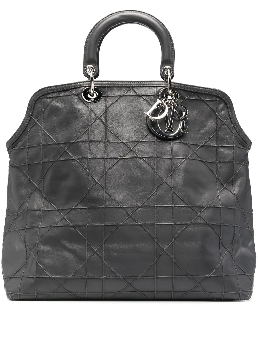 

Christian Dior pre-owned large Cannage Granville handbag - Black