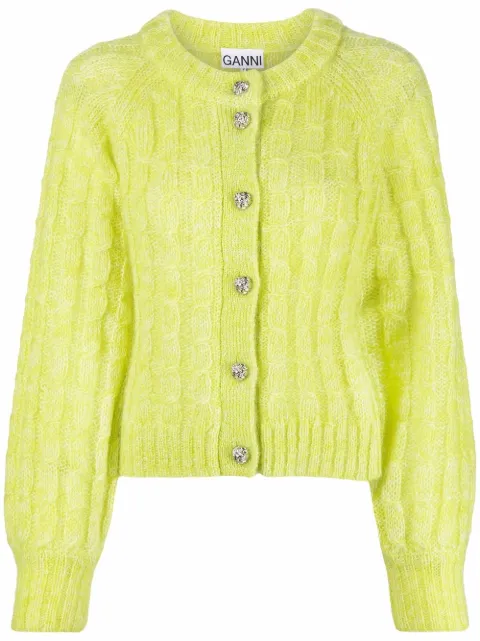 GANNI mohair-blend cardigan