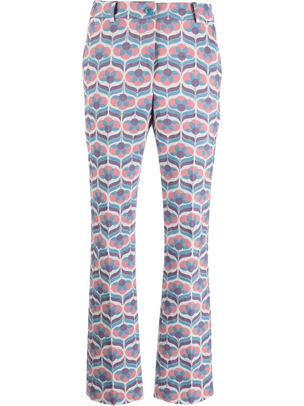 

Boutique Moschino floral jacquard trousers - Purple