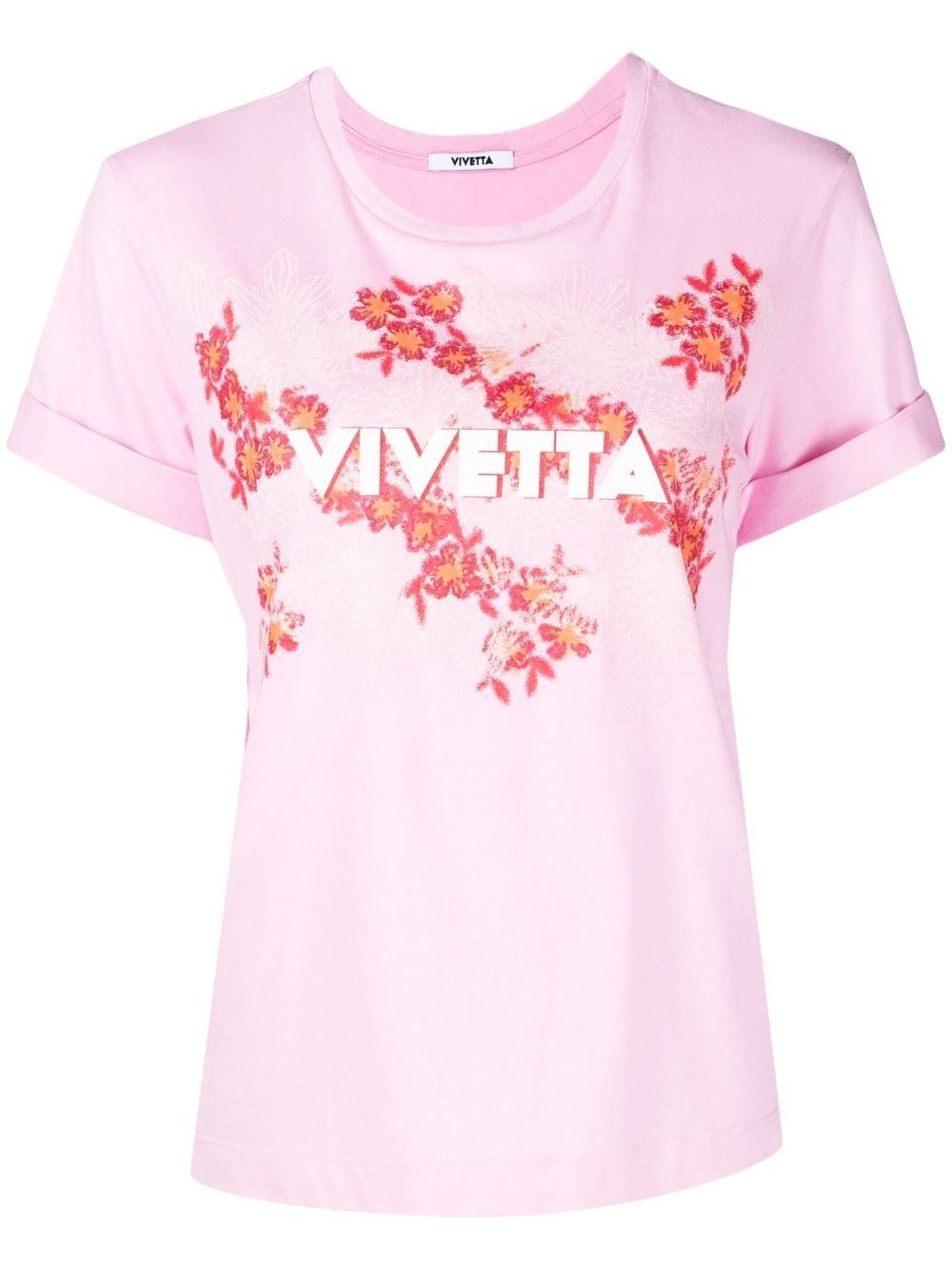 Vivetta Floral logo-print T-shirt - Farfetch