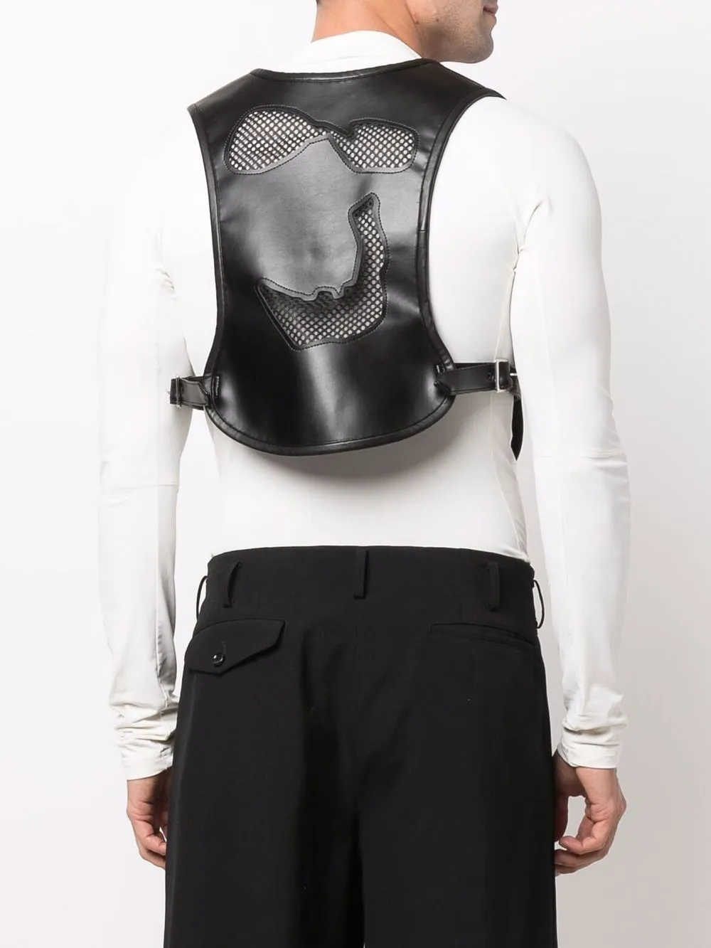 Black Comme Des Garçons buckle-fastening Faux Leather Vest - Farfetch