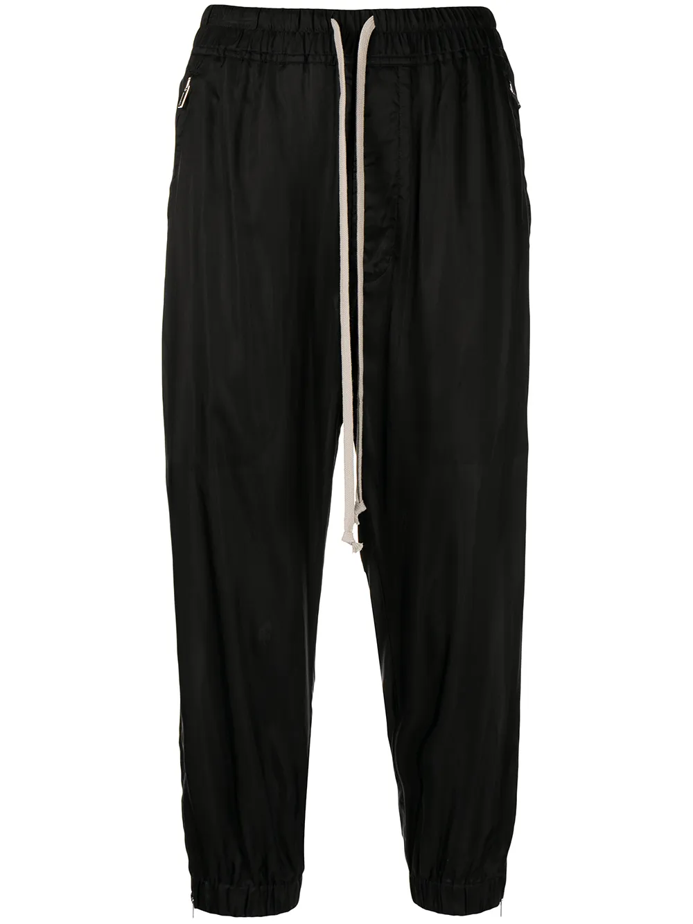 Rick Owens drawstring-waist cropped trousers – Black