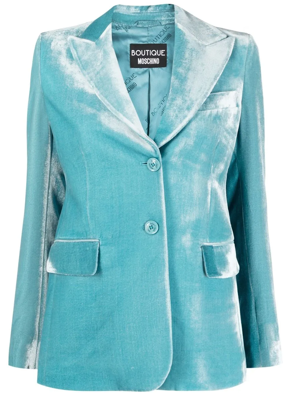 

Boutique Moschino peak-lapel single-breasted blazer - Blue